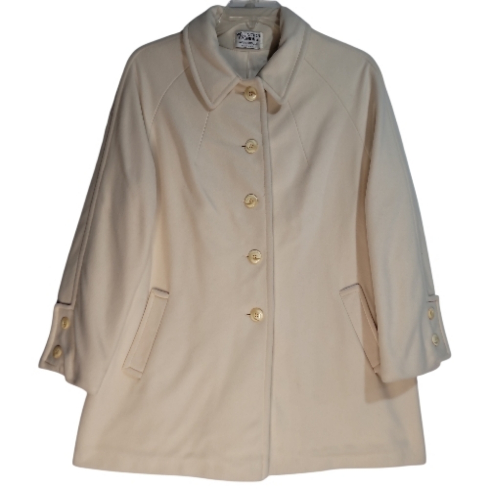 Vintage Coat "Kashmiracle" winter white fully lined neutral grandpa vanilla girl